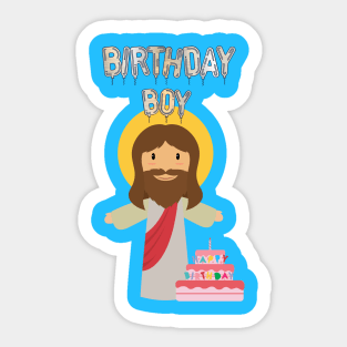 birthday boy jesus christ christmas Sticker